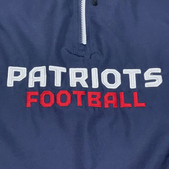 New England Patriots NFL Jacket Men XL Blue Reebok Sideline Lightweight Reflect - Picture 3 of 13